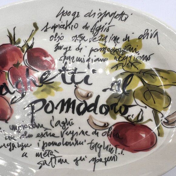 Etti d' Arte Hand-painted Antipasti Serving Dish Made in Italy ""etti pomodoro" - Picture 6 of 10